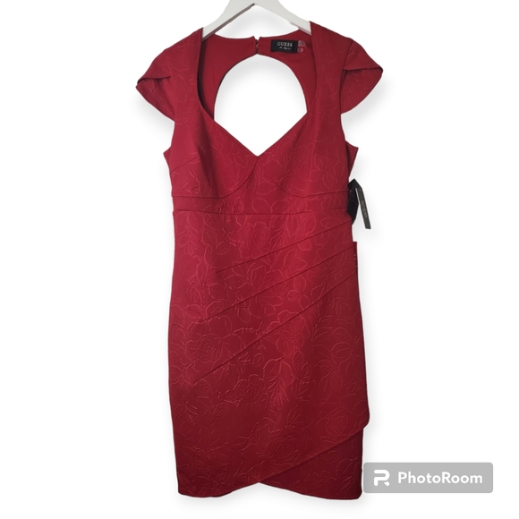 Guess Los Angeles Belle Crimson BodyCon Dress size 12 - Picture 14 of 16